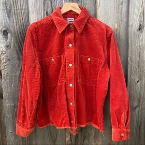 Vintage corduroy cropped button up